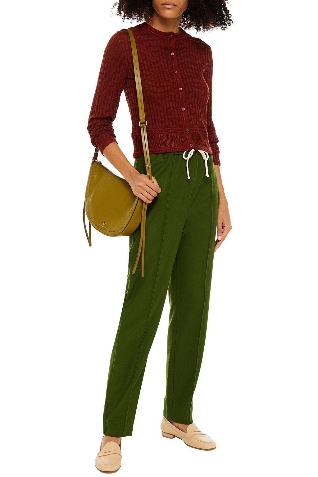 M MISSONI Brushed wool-blend felt tapered pants