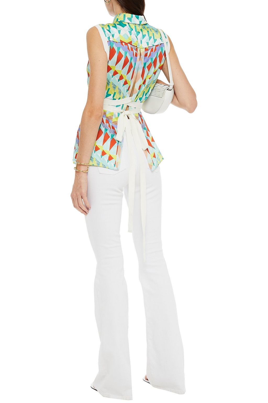M MISSONI Printed satin-twill top