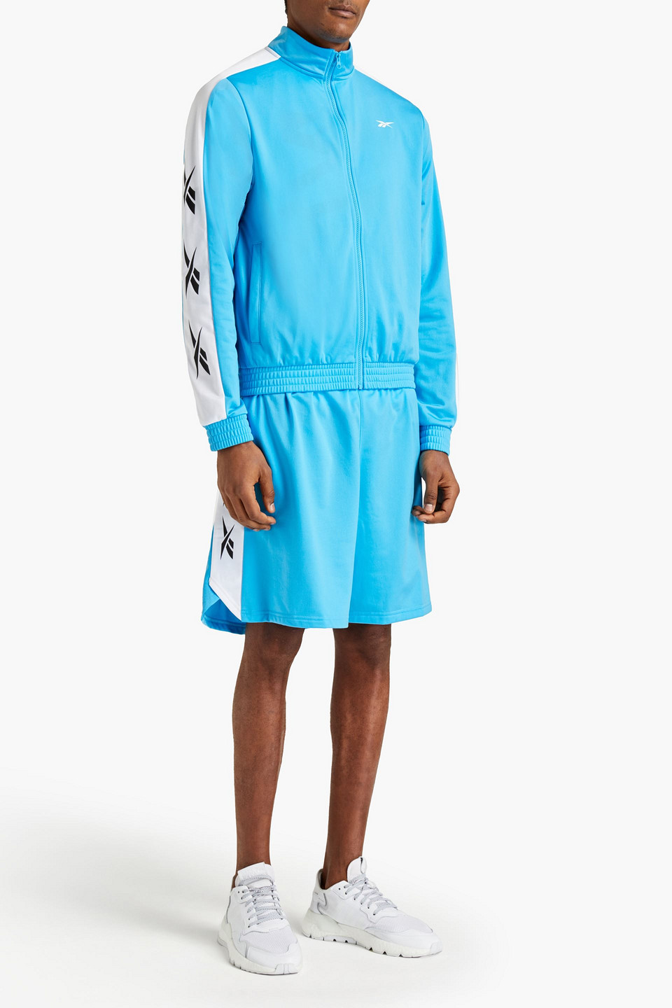 Reebok Man Printed Fleece Track Jacket