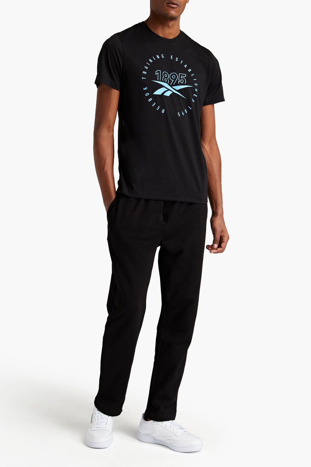 REEBOK Printed jersey T-shirt