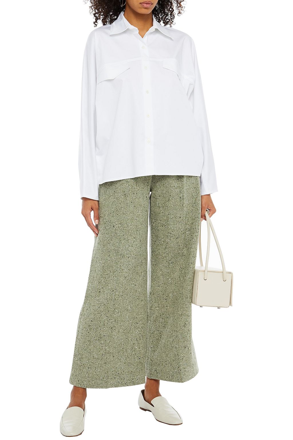 PIECE OF WHITE Alyson stretch-cotton poplin shirt