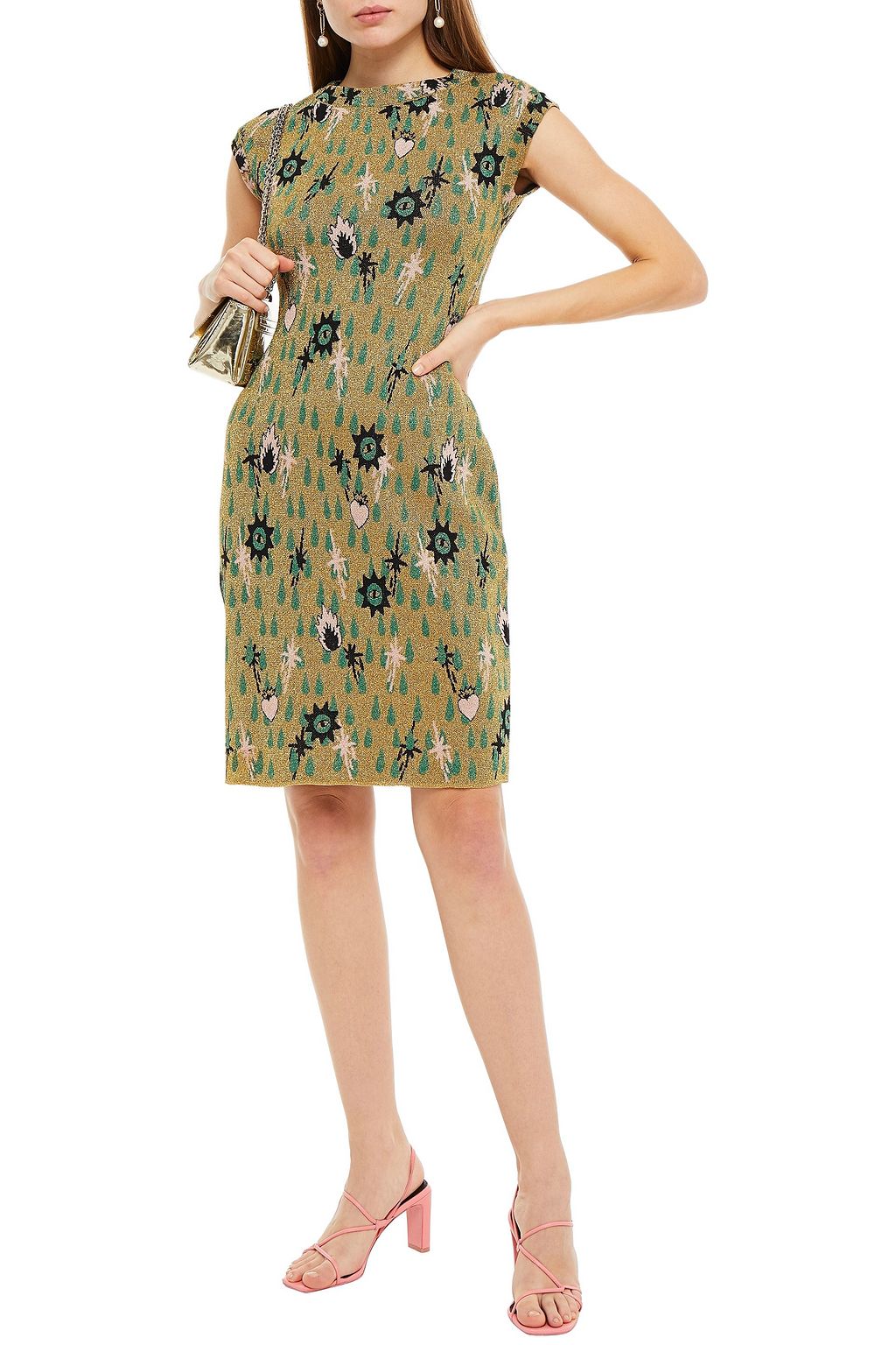 M MISSONI Metallic jacquard-knit dress