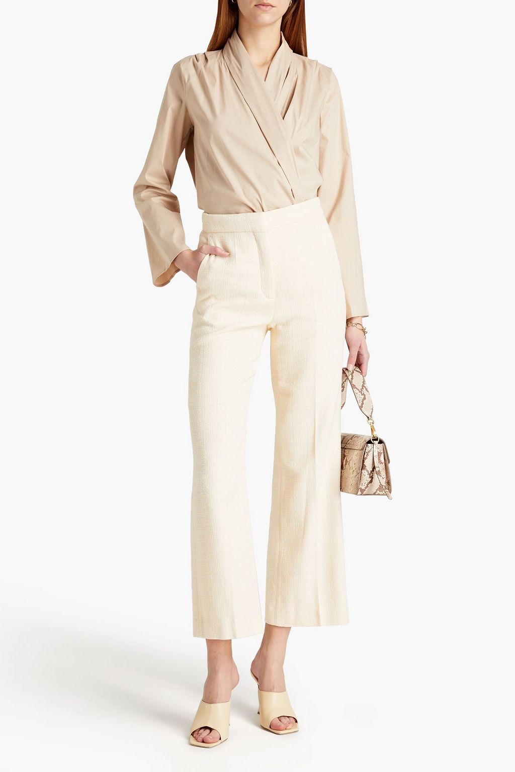 PIECE OF WHITE Celine cotton-blend poplin jacket