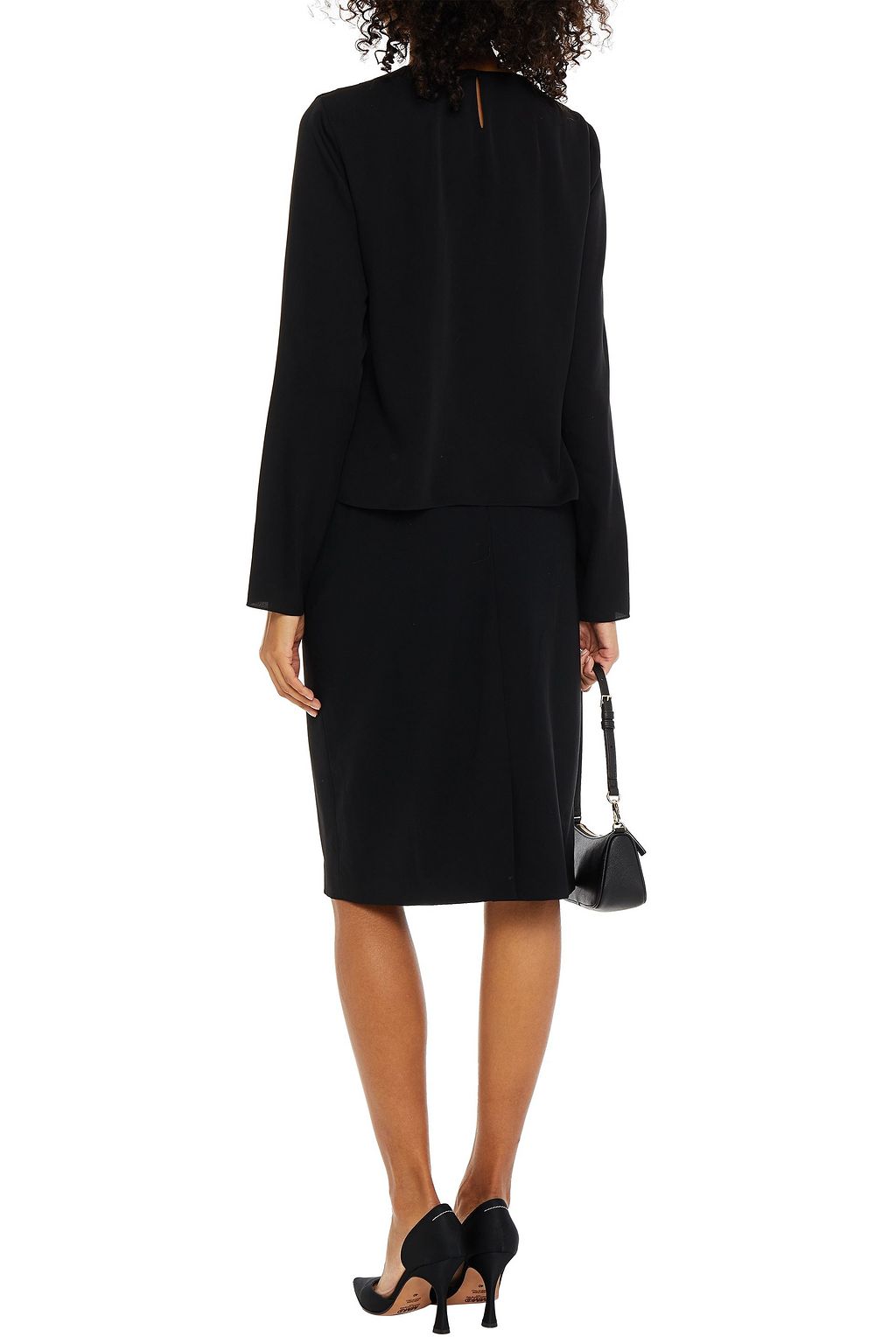 THEORY Wrap-effect silk-blend top