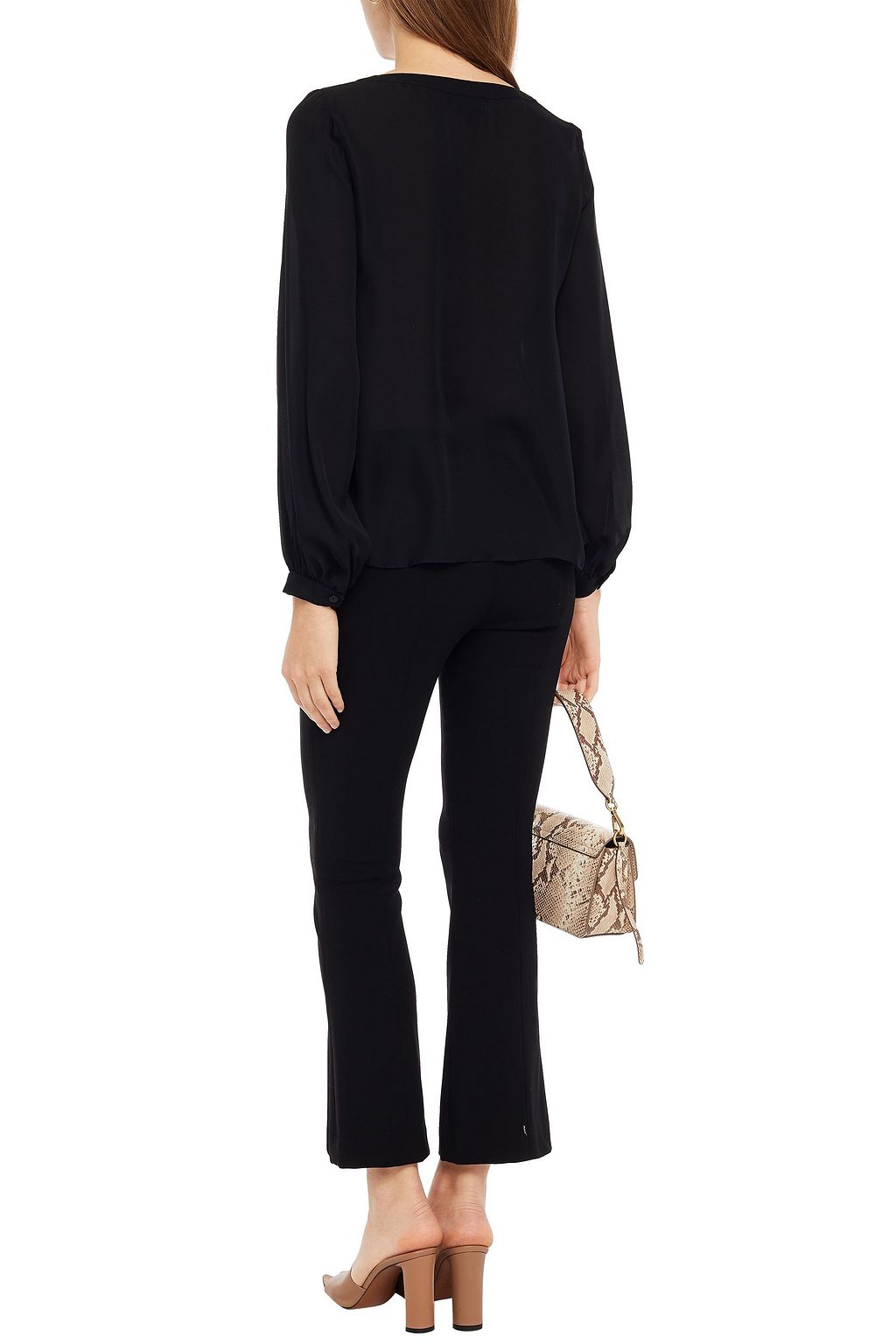 NILI LOTAN Kelly silk crepe de chine top