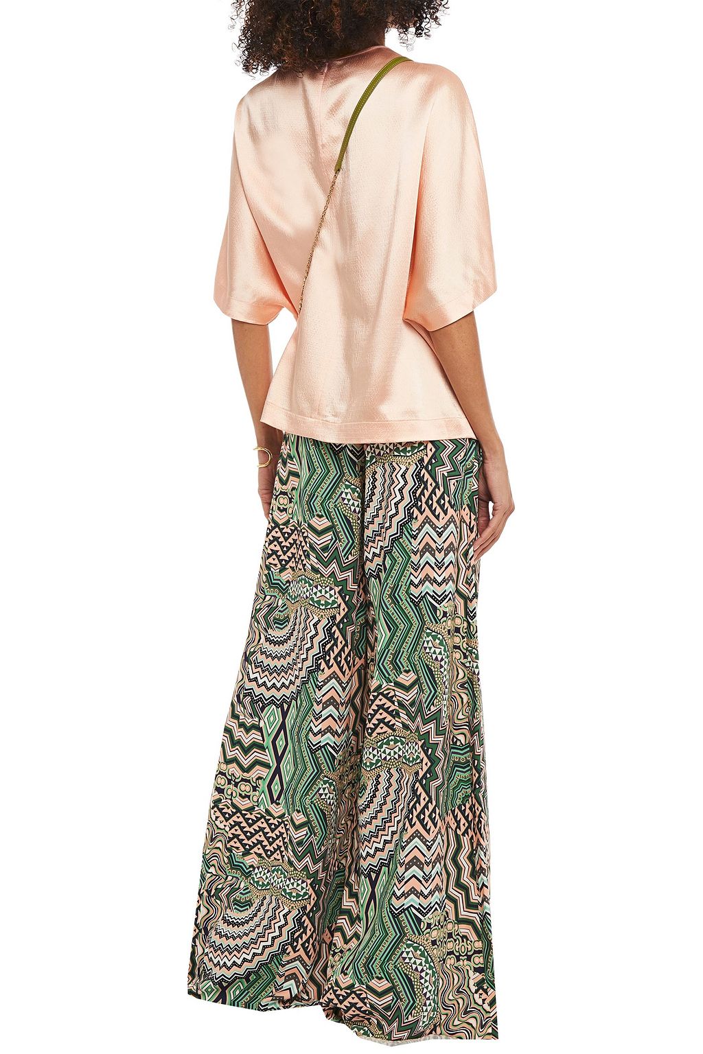 M MISSONI Hammered satin-crepe top