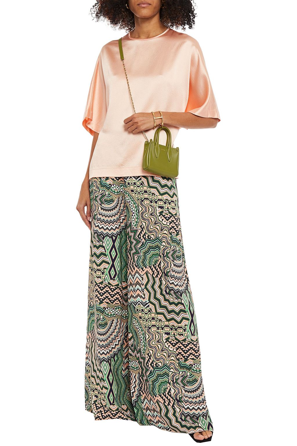 M MISSONI Hammered satin-crepe top