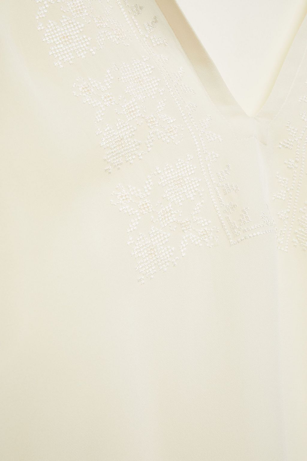 NILI LOTAN Alexandra embroidered silk-chiffon top