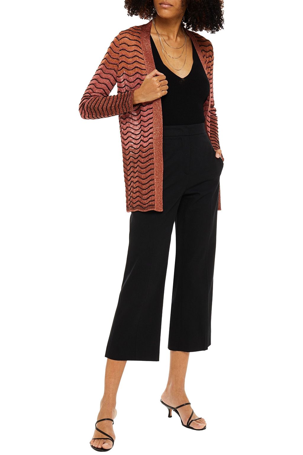 M MISSONI Cropped cotton-blend twill straight-leg pants