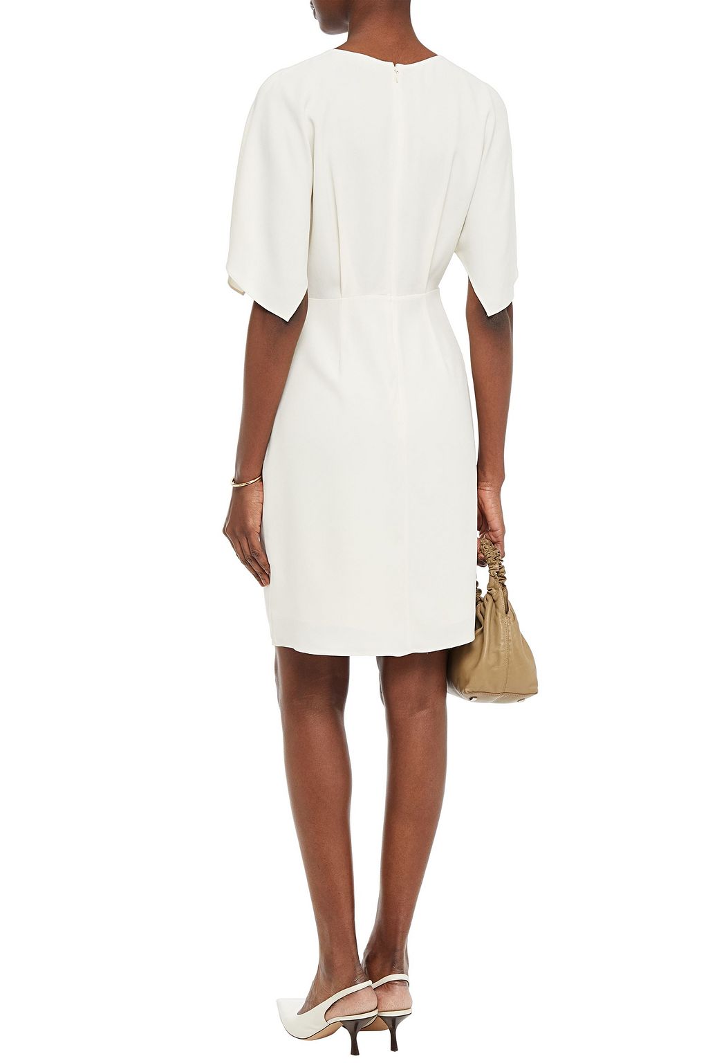 THEORY Pleated crepe dress
