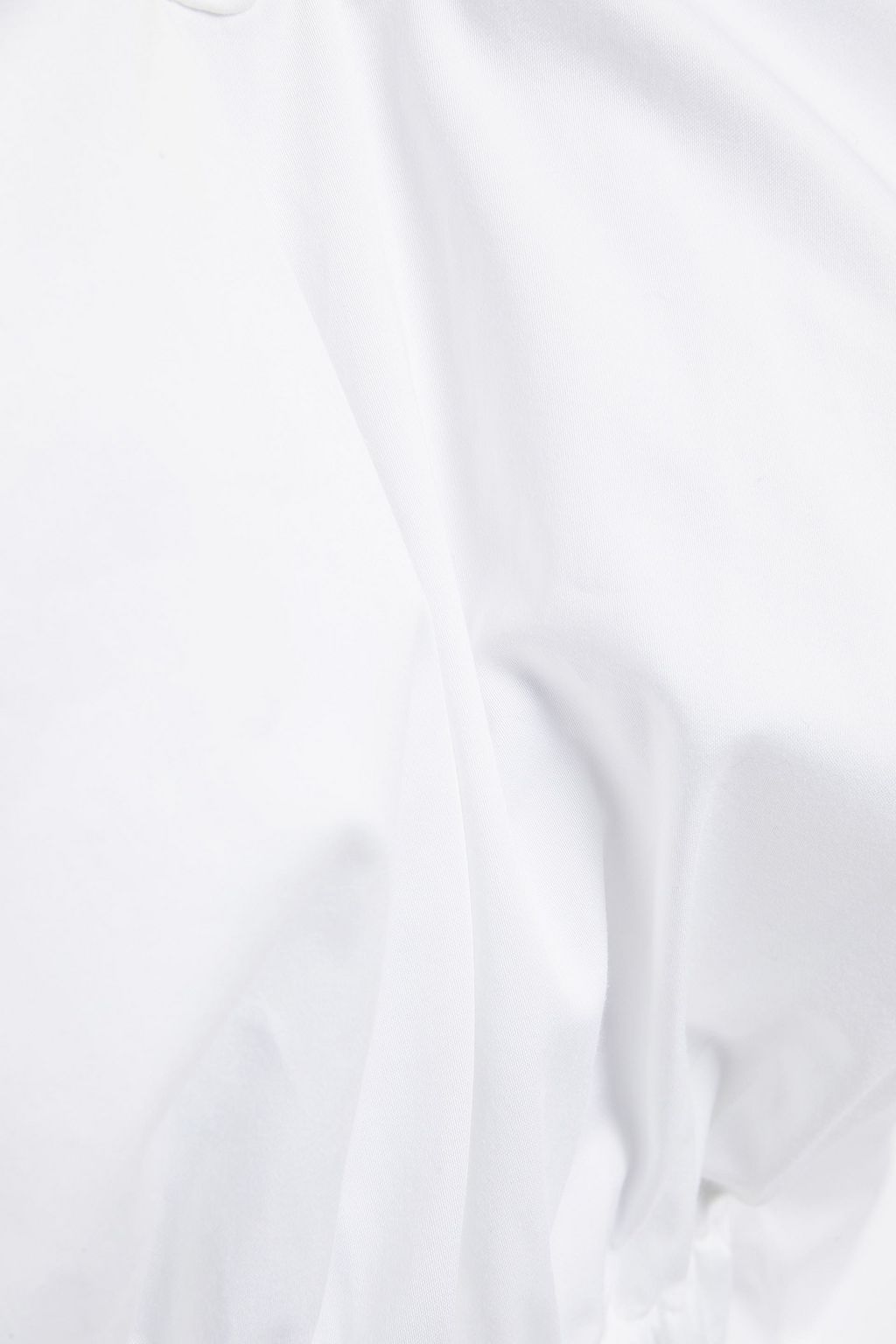 PIECE OF WHITE Sarah pleated cotton-blend poplin top