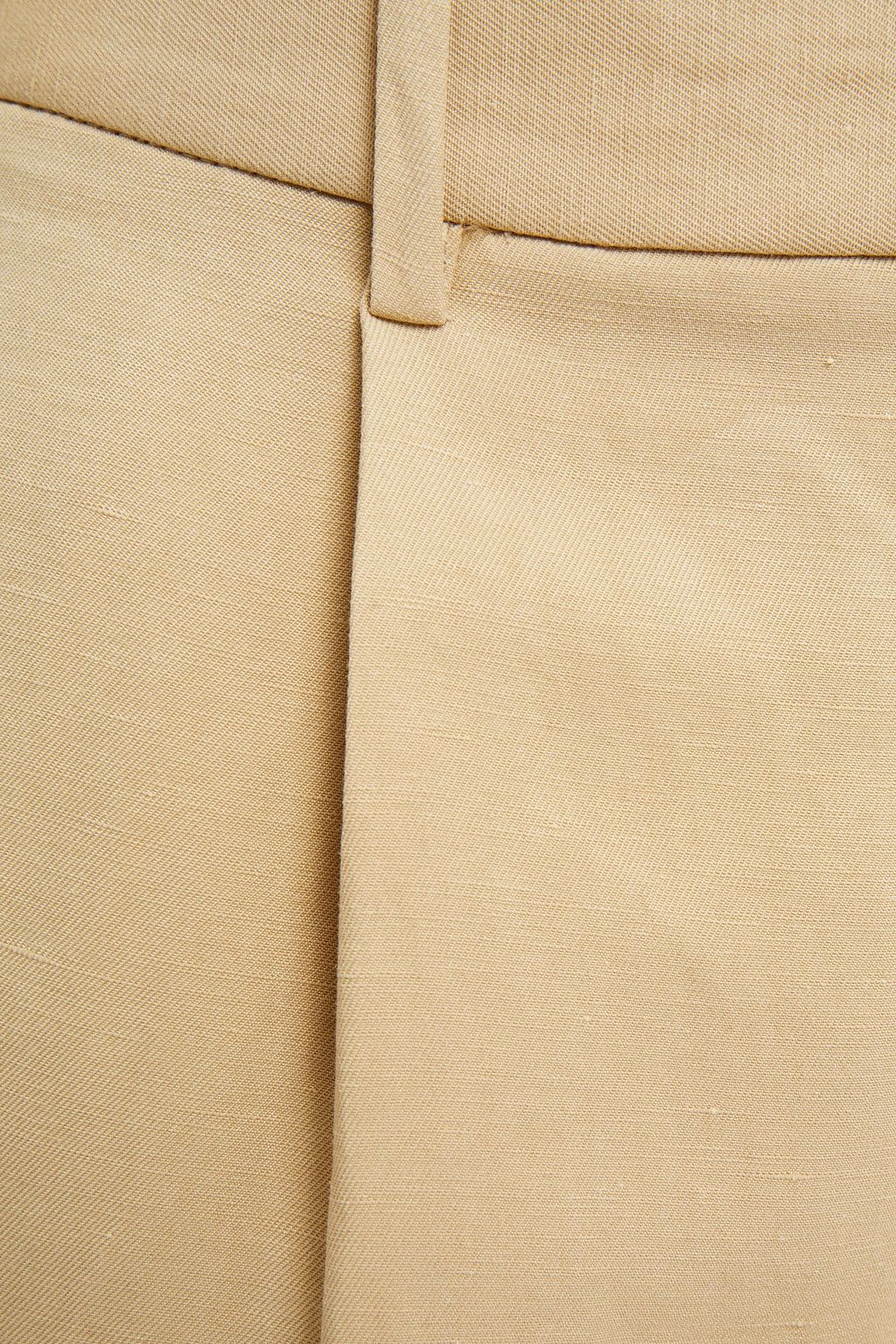 NILI LOTAN Dayton pleated slub linen and silk-blend wide-leg pants