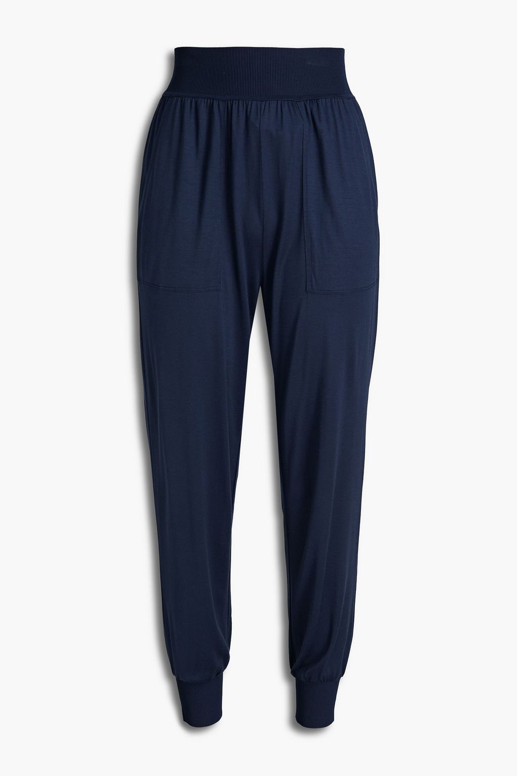 THEORY Cropped modal and silk blend jersey track pants THE OUTNET