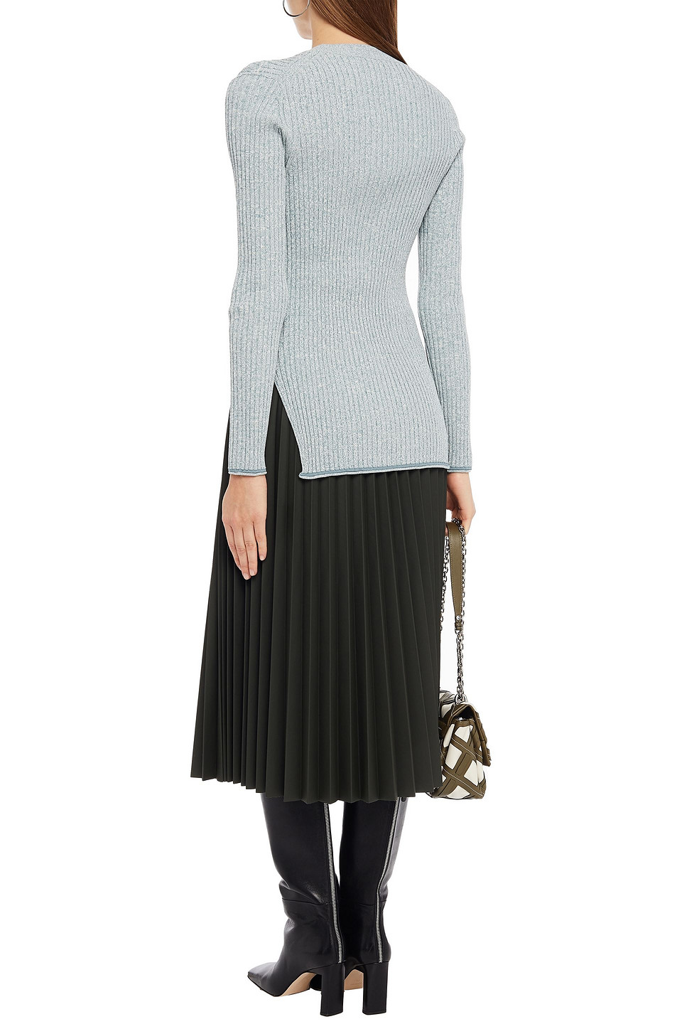  Theory - Mouline Rippstrickpullover - Blau - Xs 