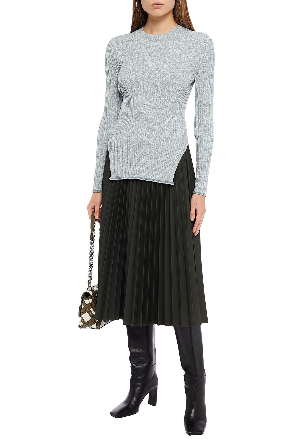 THEORY Mouline ribbed-knit sweater
