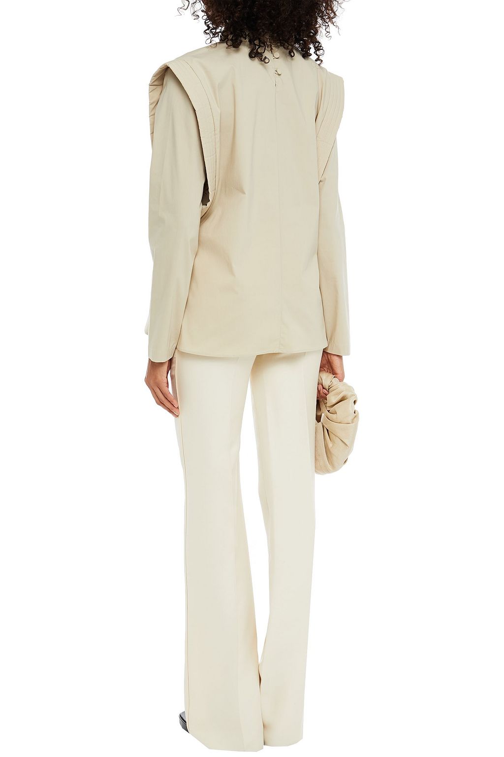 PIECE OF WHITE Julie cotton-blend poplin blouse