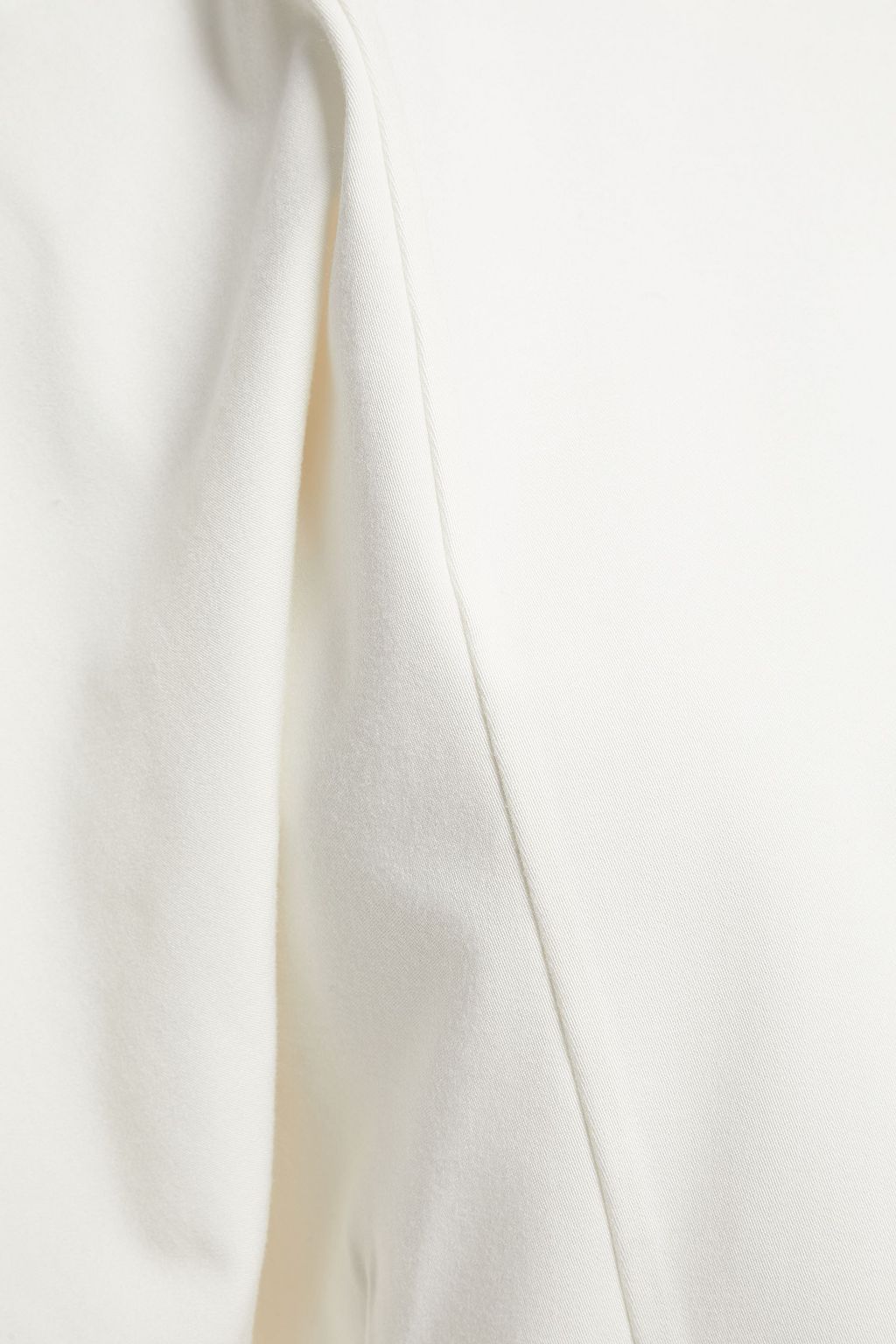 PIECE OF WHITE Pleated gabardine top