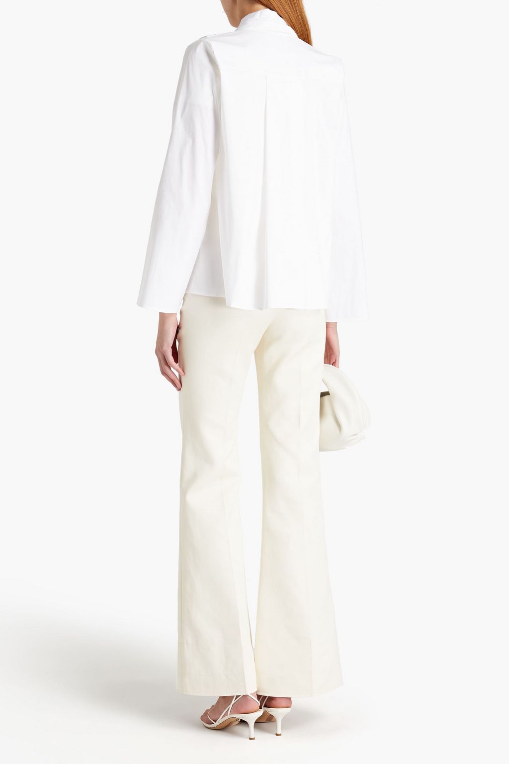PIECE OF WHITE Celine cotton-blend poplin jacket