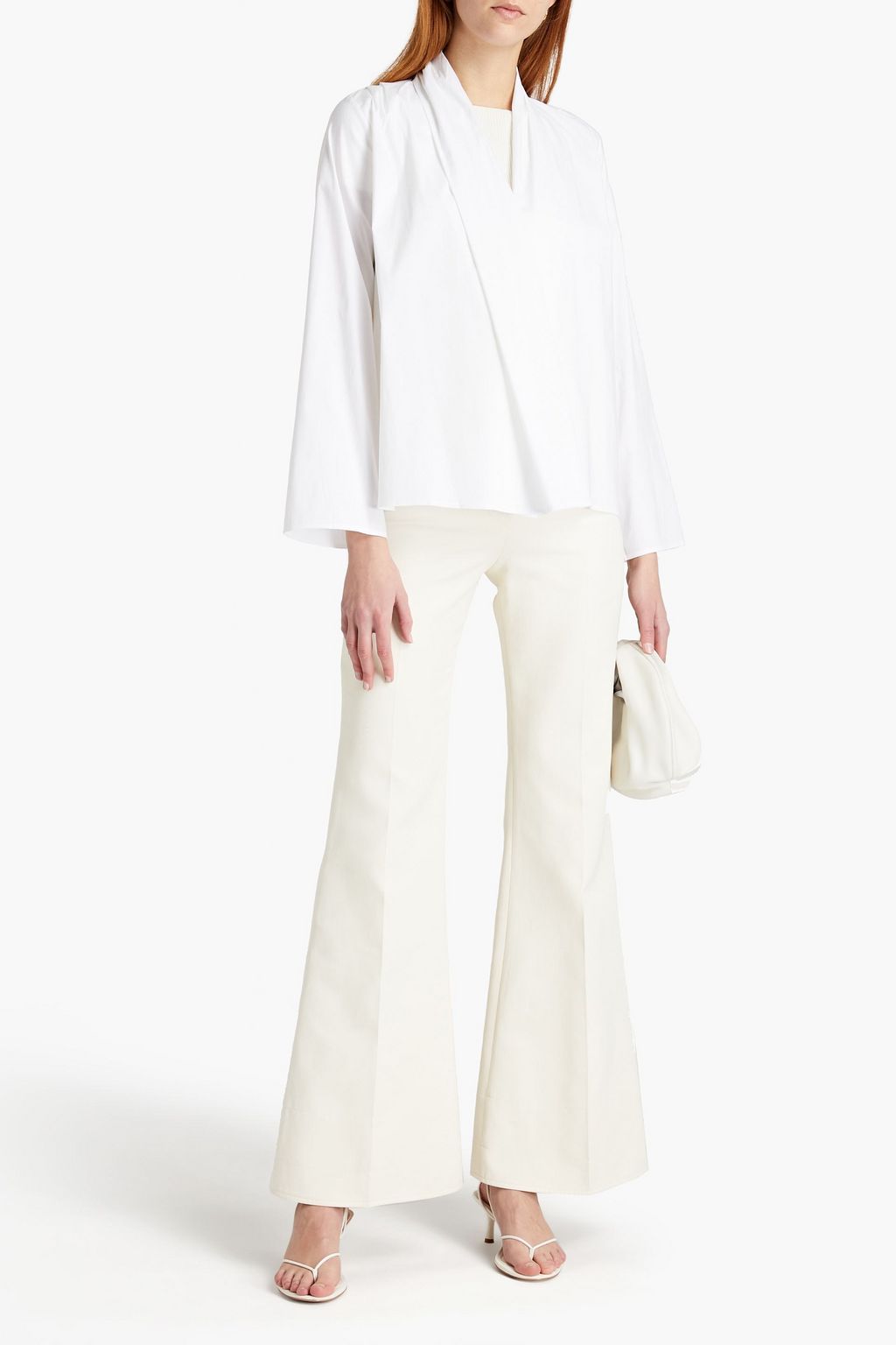 PIECE OF WHITE Celine cotton-blend poplin jacket