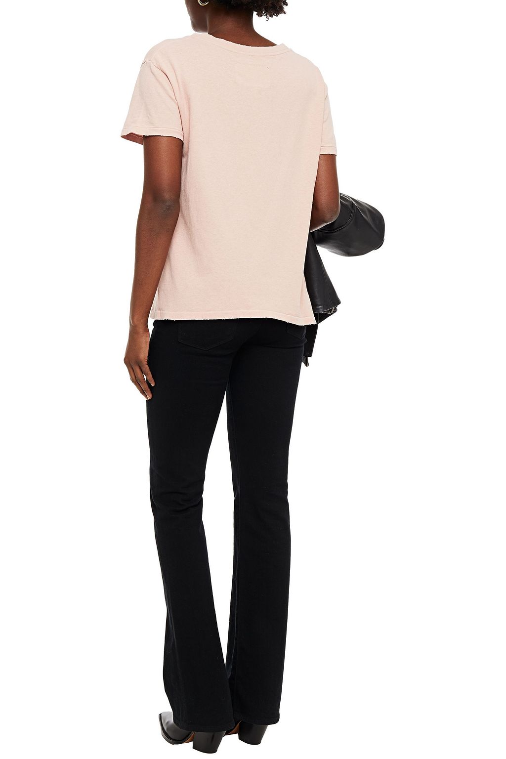 NILI LOTAN Brady distressed cotton-jersey T-shirt