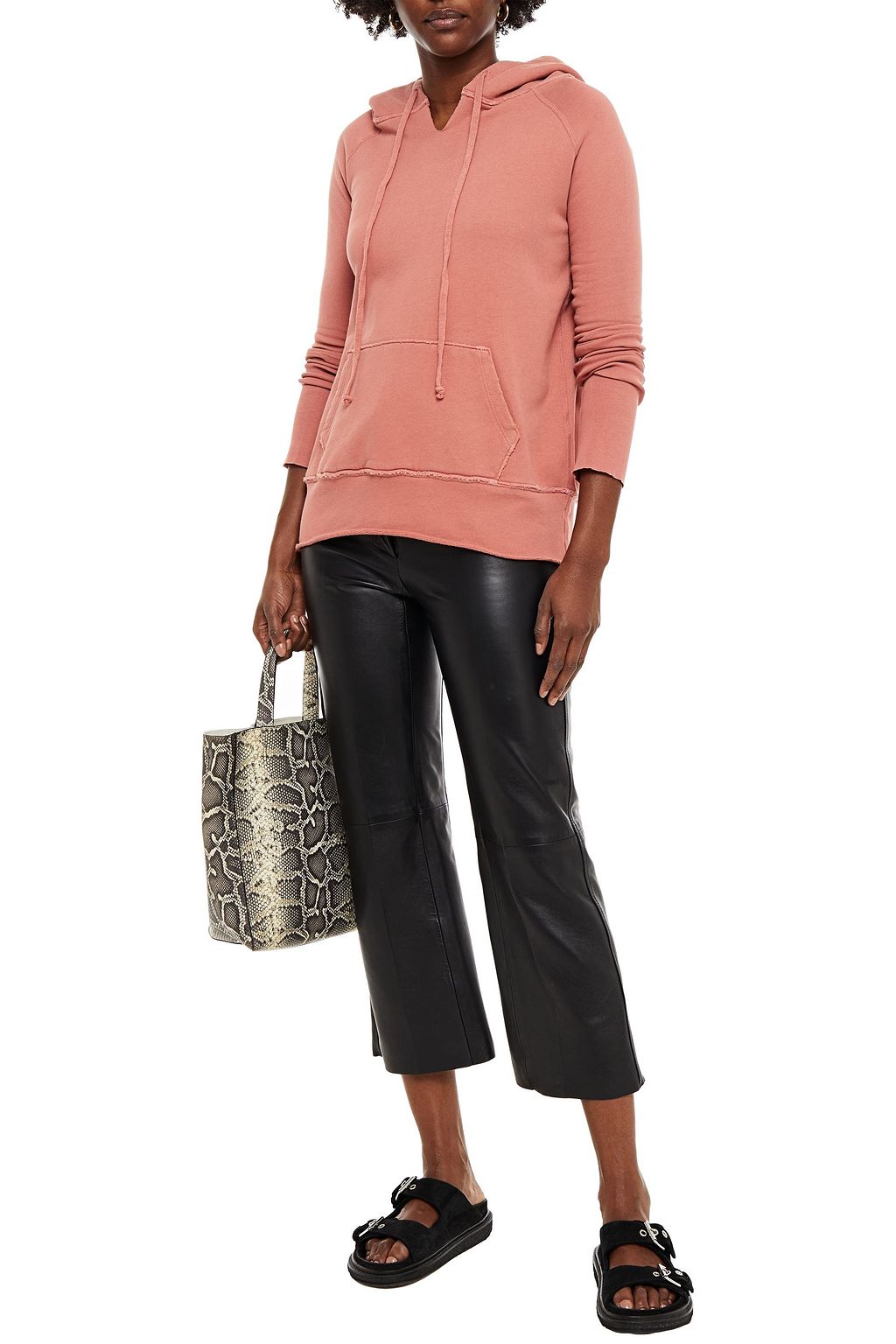 NILI LOTAN Janie French cotton-terry hoodie