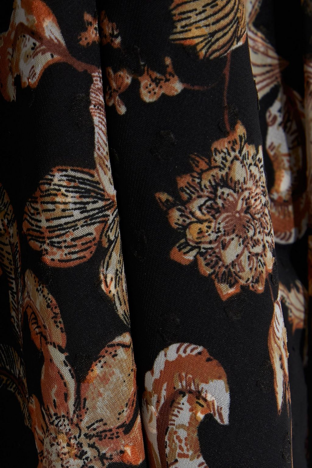 WALTER BAKER Selena tie-neck floral-print fil coupé chiffon blouse