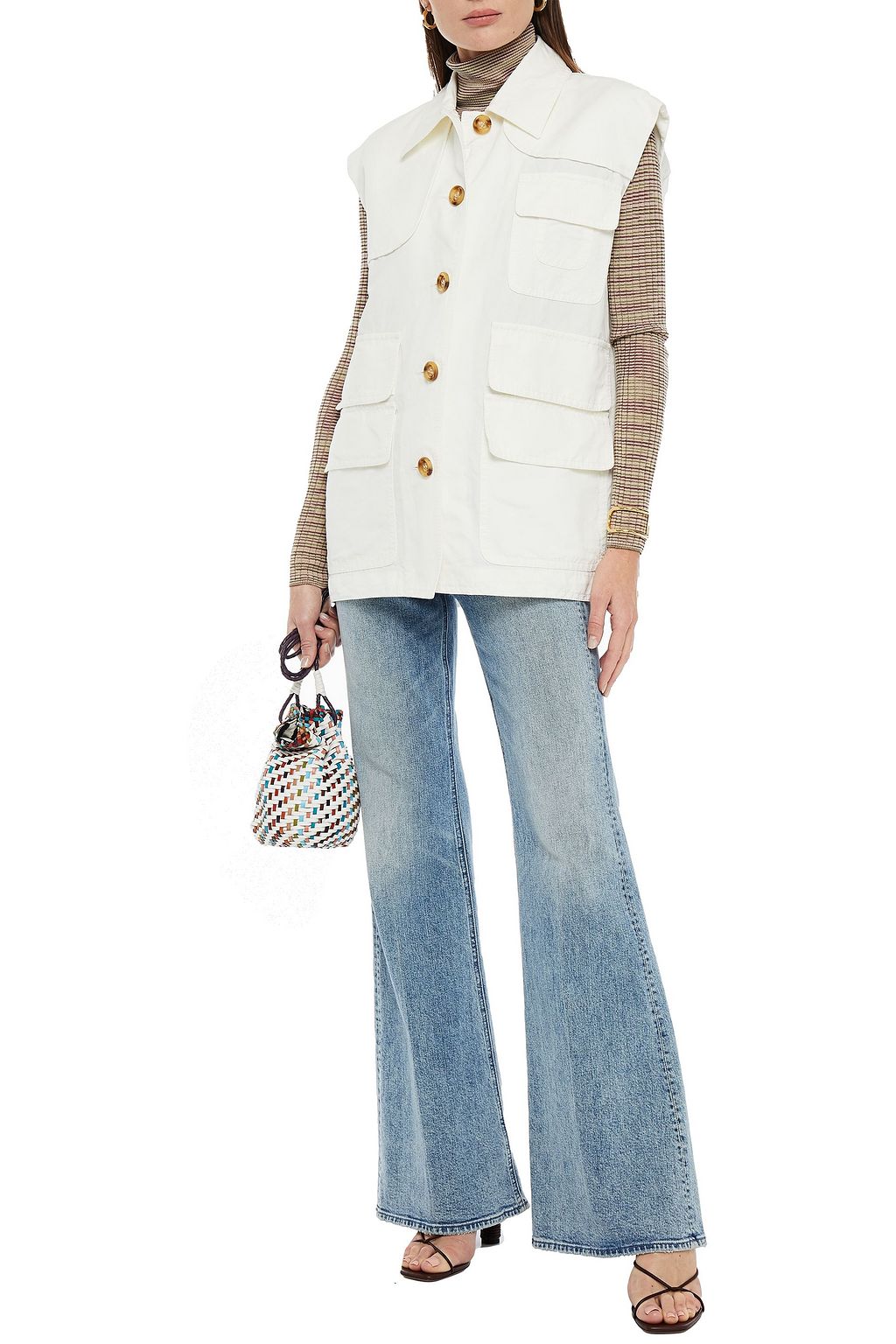 M MISSONI Cotton and ramie-blend vest