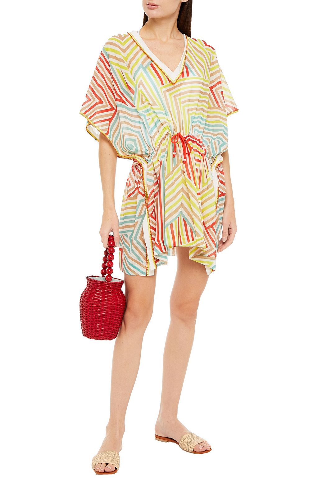 M MISSONI Striped cotton-voile kaftan