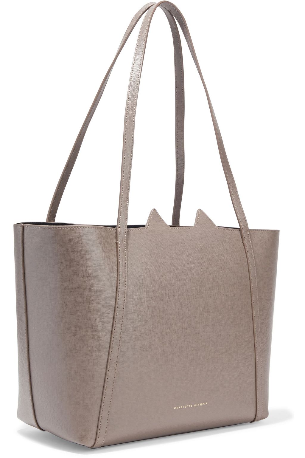 CHARLOTTE OLYMPIA Feline metallic printed textured-leather tote
