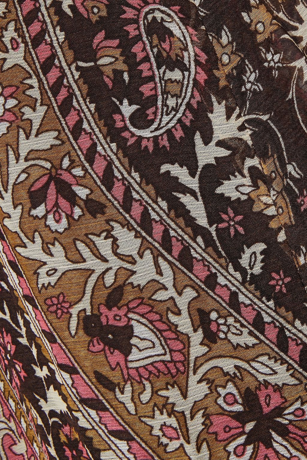 WALTER BAKER Amelia tie-neck printed crepon maxi dress