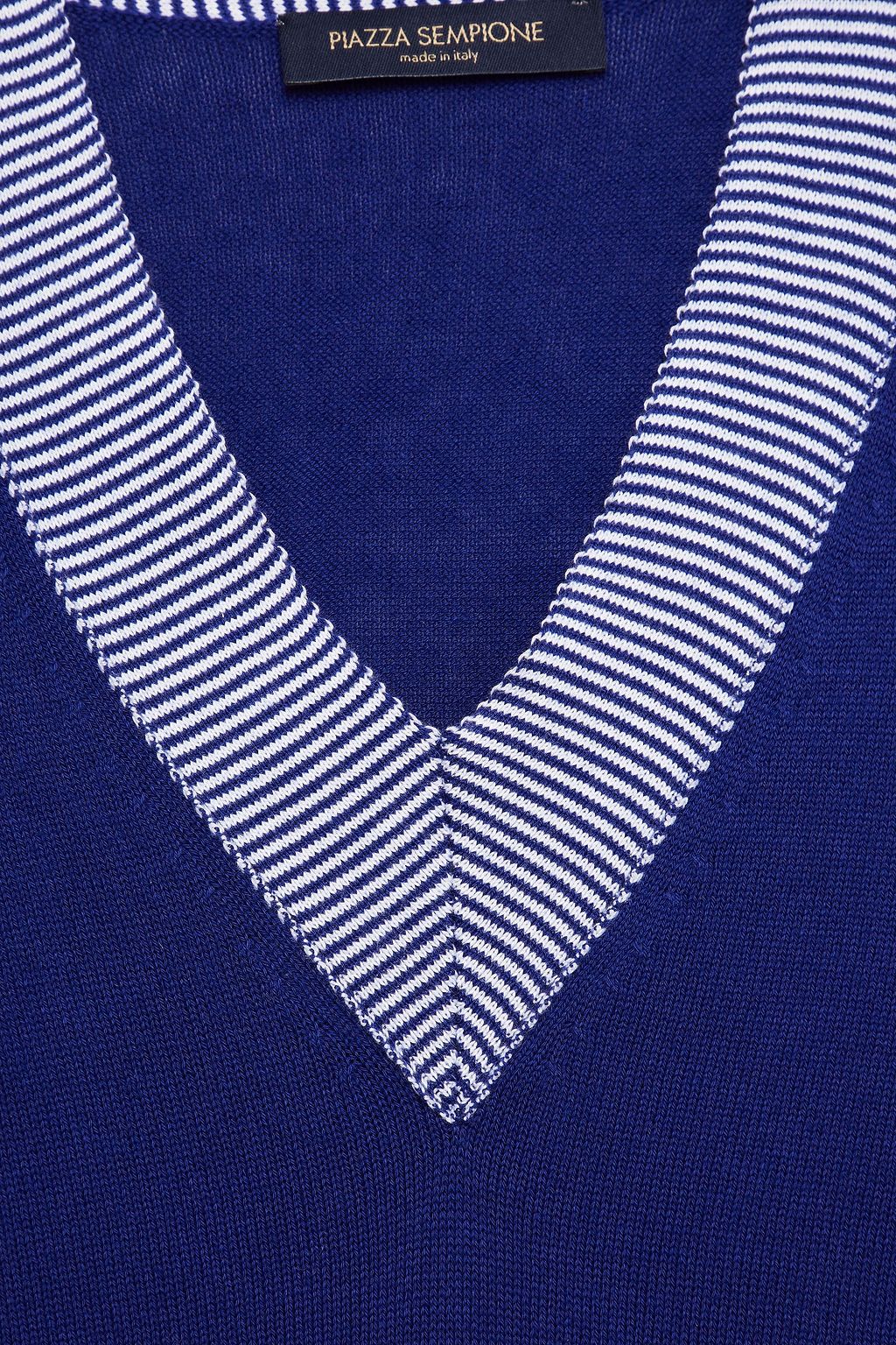 PIAZZA SEMPIONE Striped cotton and cashmere-blend sweater