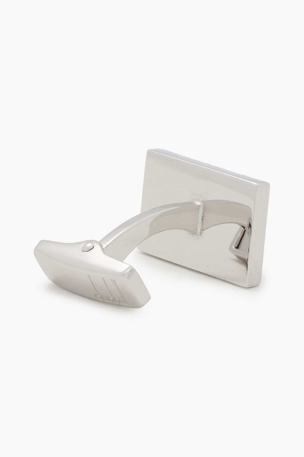 DUNHILL Silver-tone enamel cufflinks