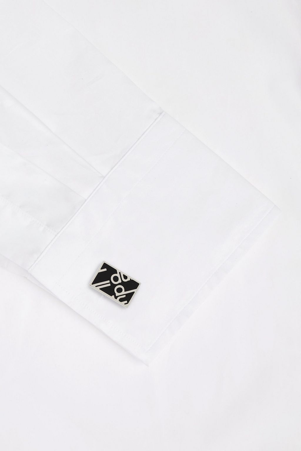DUNHILL Silver-tone enamel cufflinks