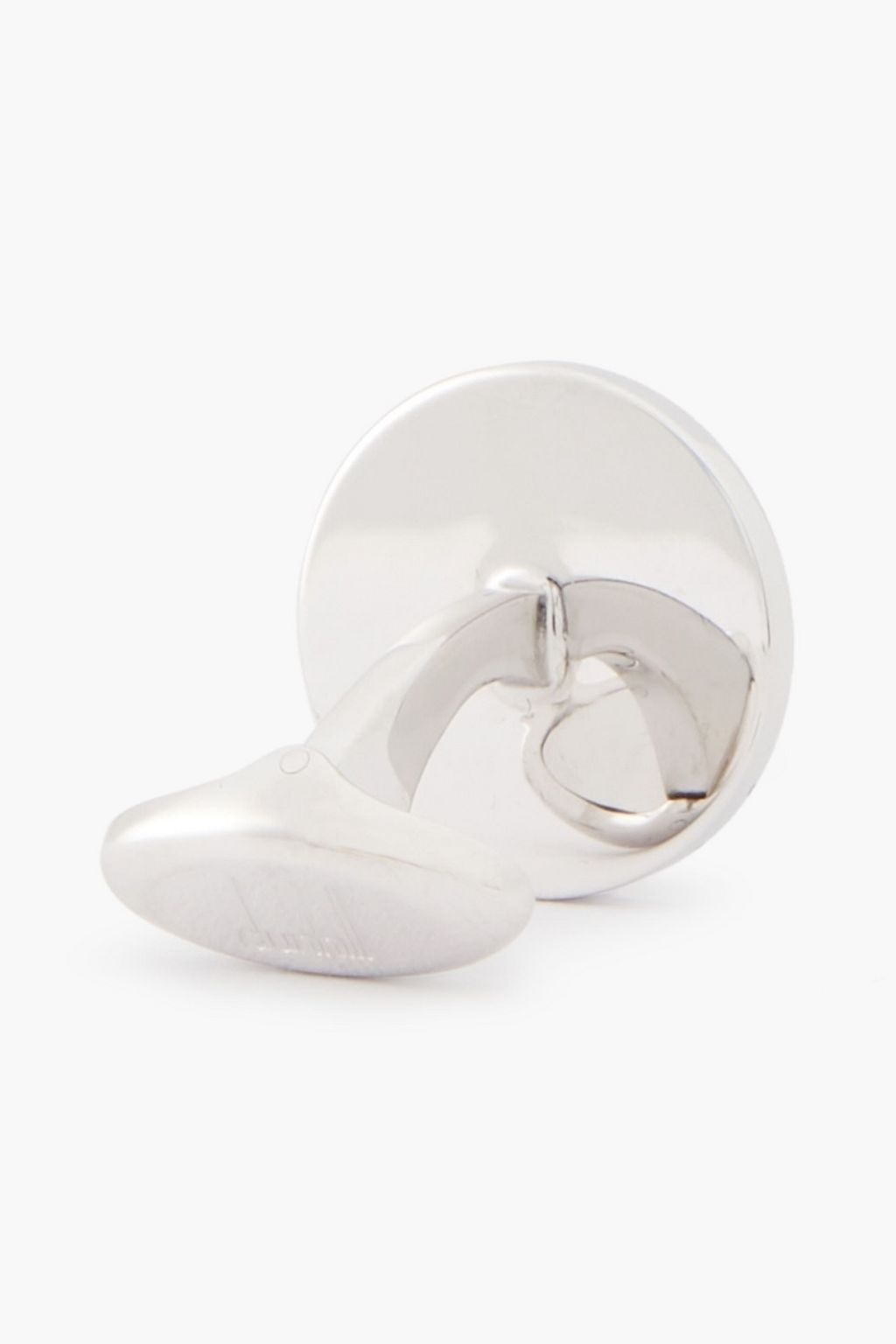 DUNHILL Silver-tone enamel cufflinks