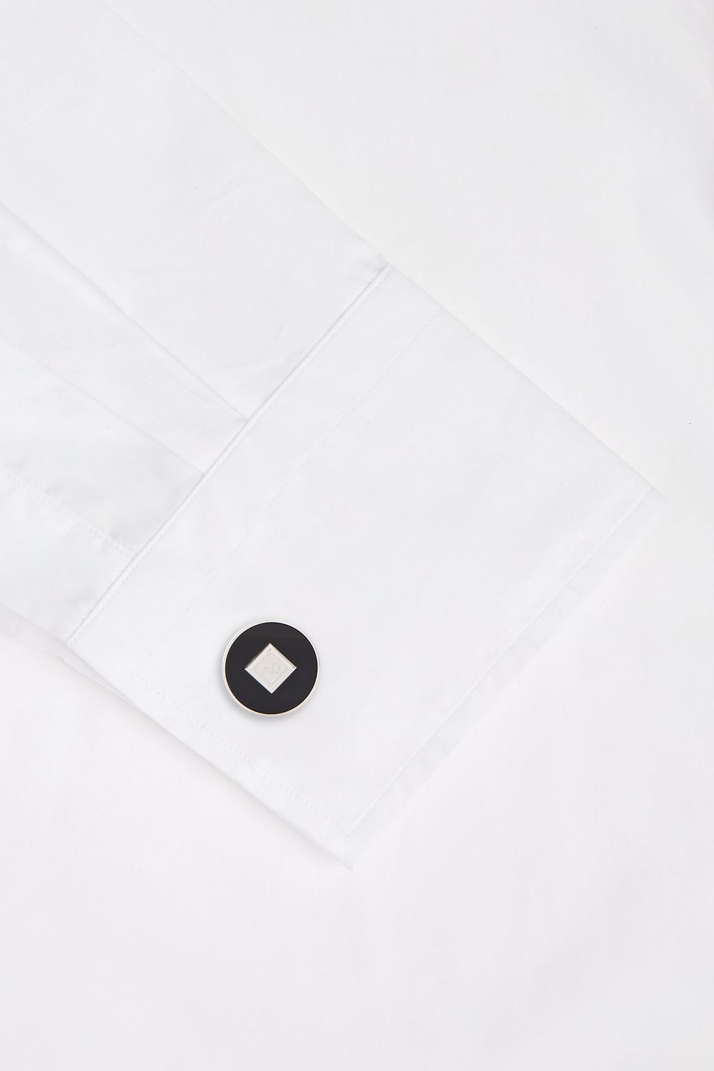DUNHILL Silver-tone enamel cufflinks