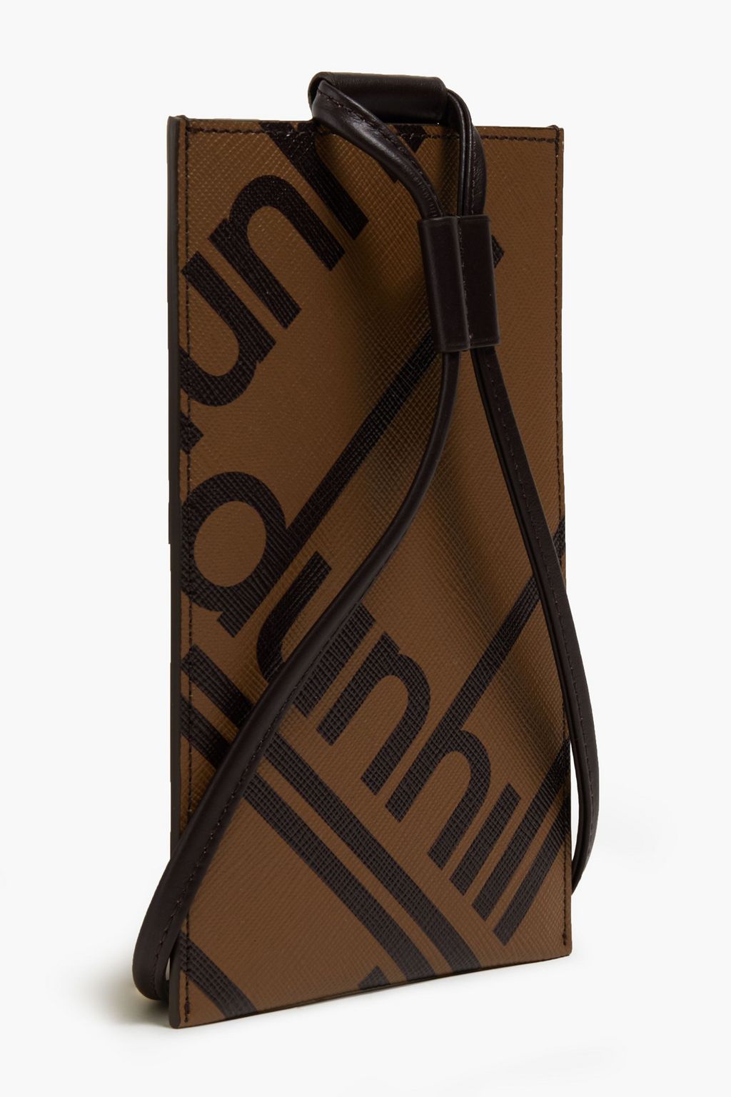 DUNHILL Logo-print faux leather phone bag