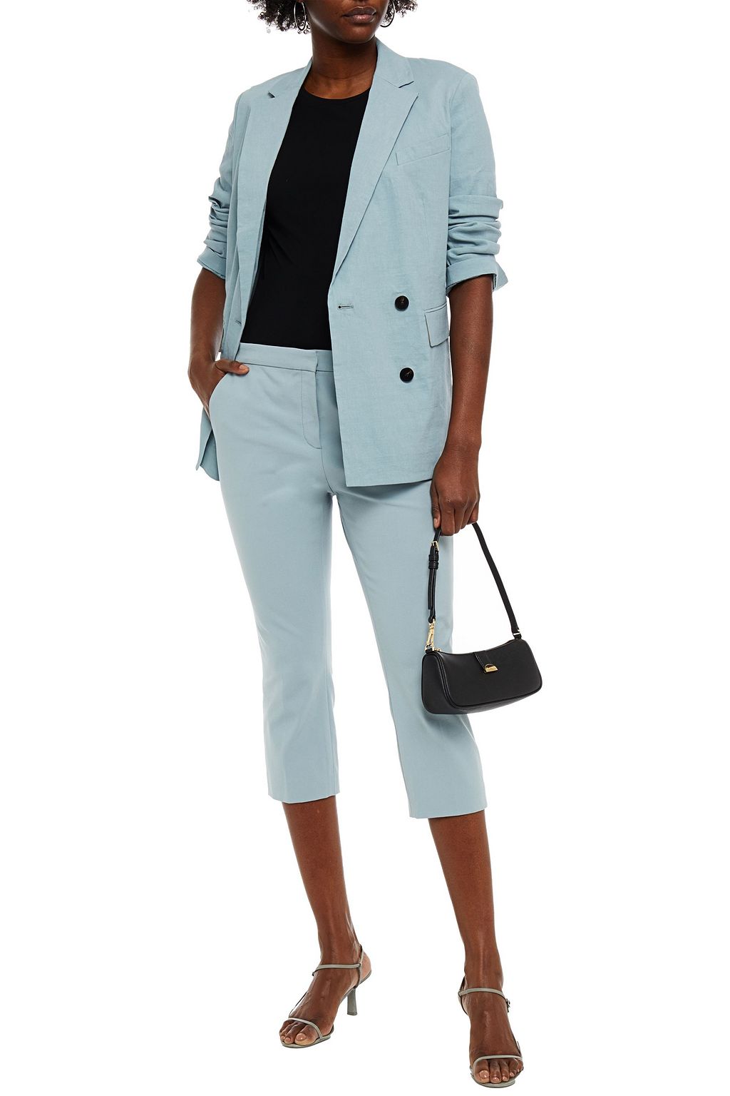 THEORY Piazza double-breasted linen-blend blazer