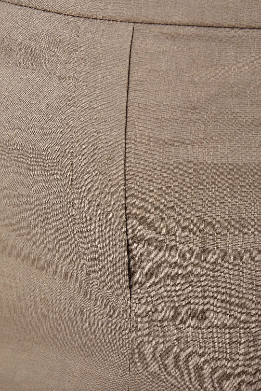 THEORY Cropped linen-blend tapered pants