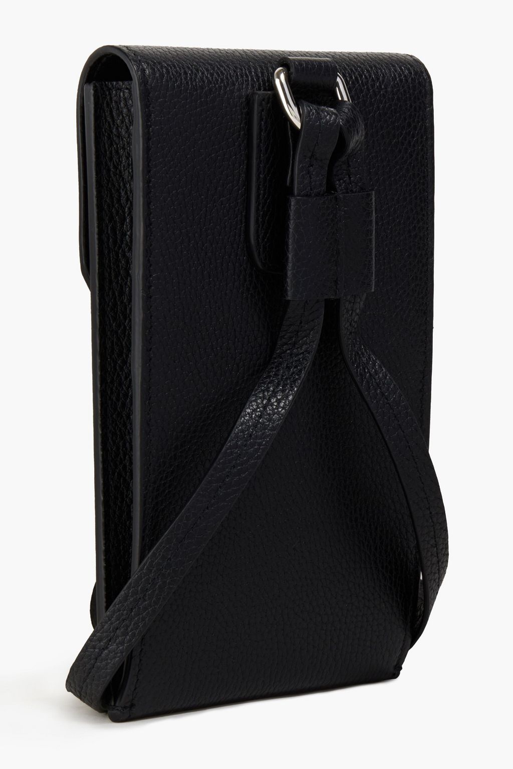 DUNHILL Pebbled-leather phone bag