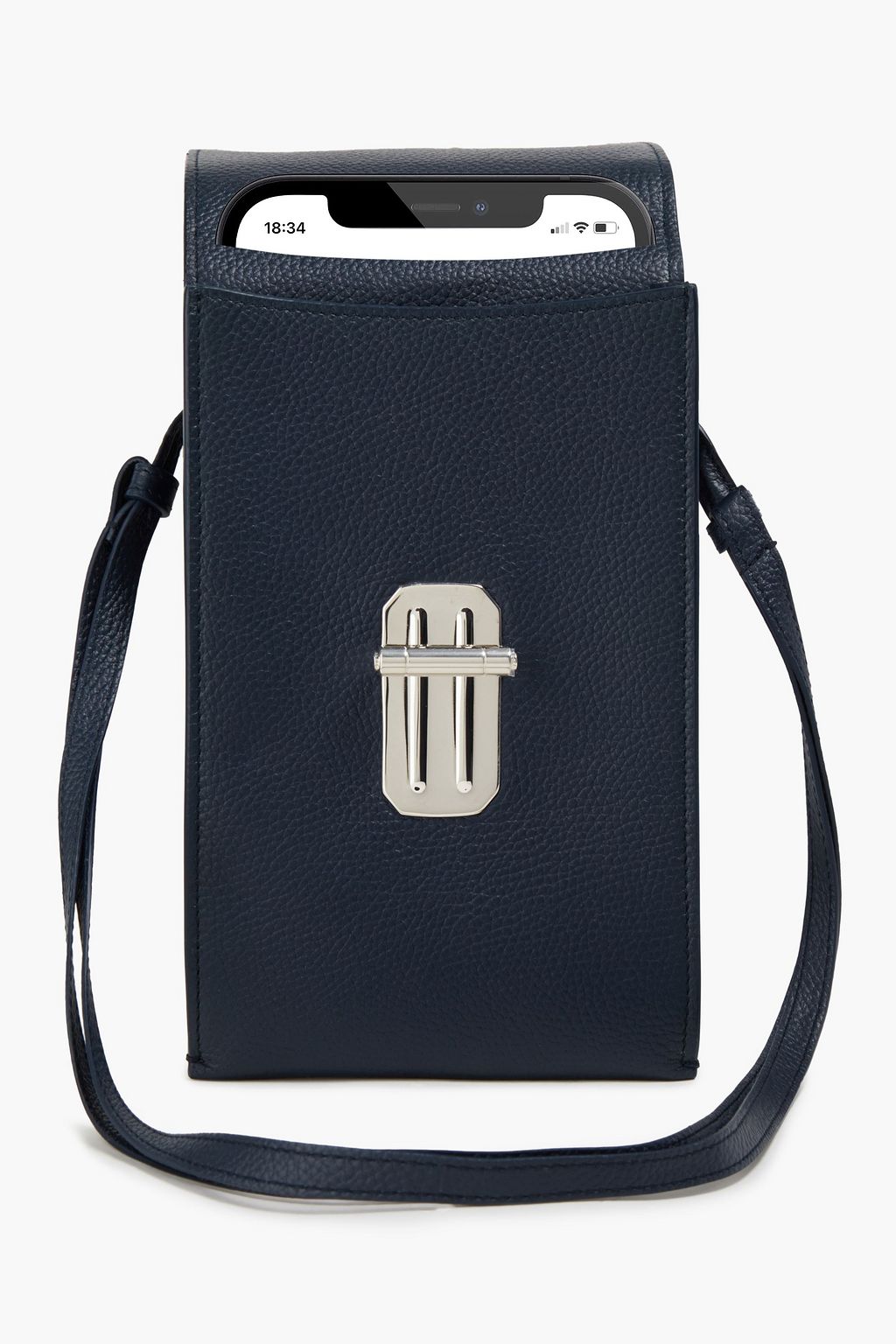 DUNHILL Pebbled-leather phone bag