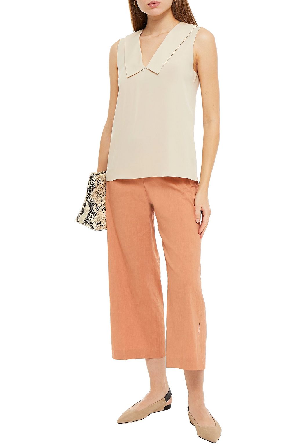 THEORY Silk crepe de chine top