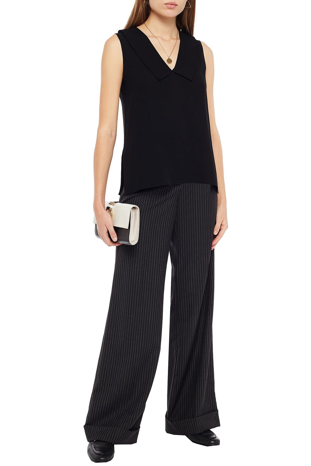 THEORY Silk crepe de chine top