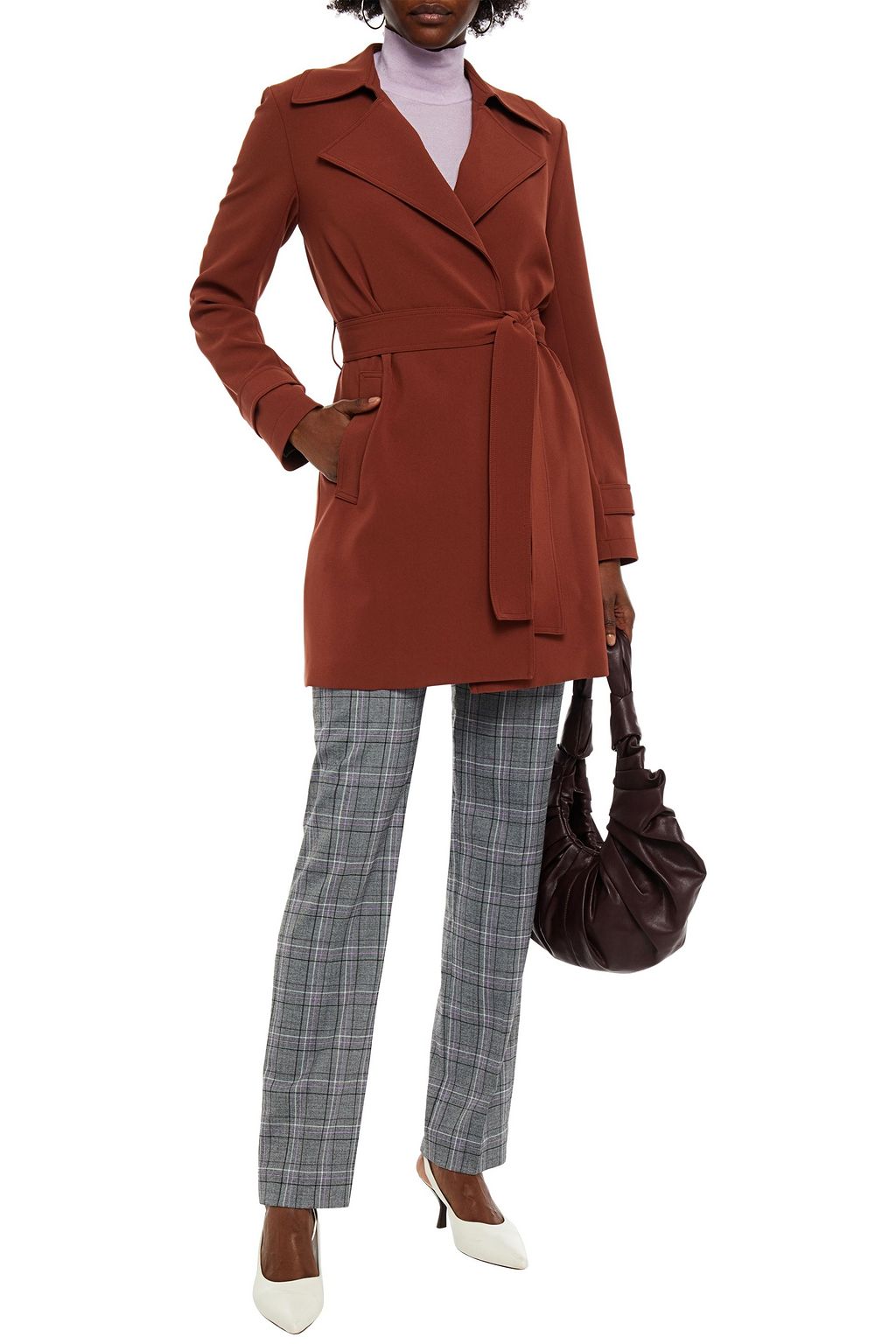 THEORY Oaklane belted crepe trench coat