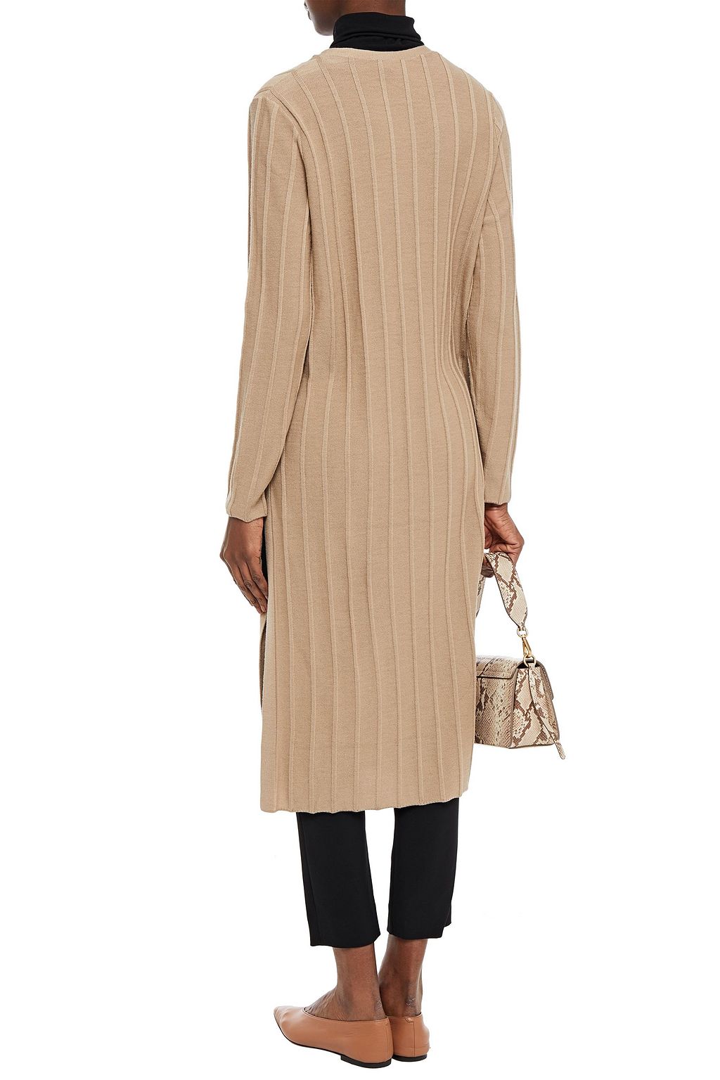 THEORY Ribbed merino wool cardigan