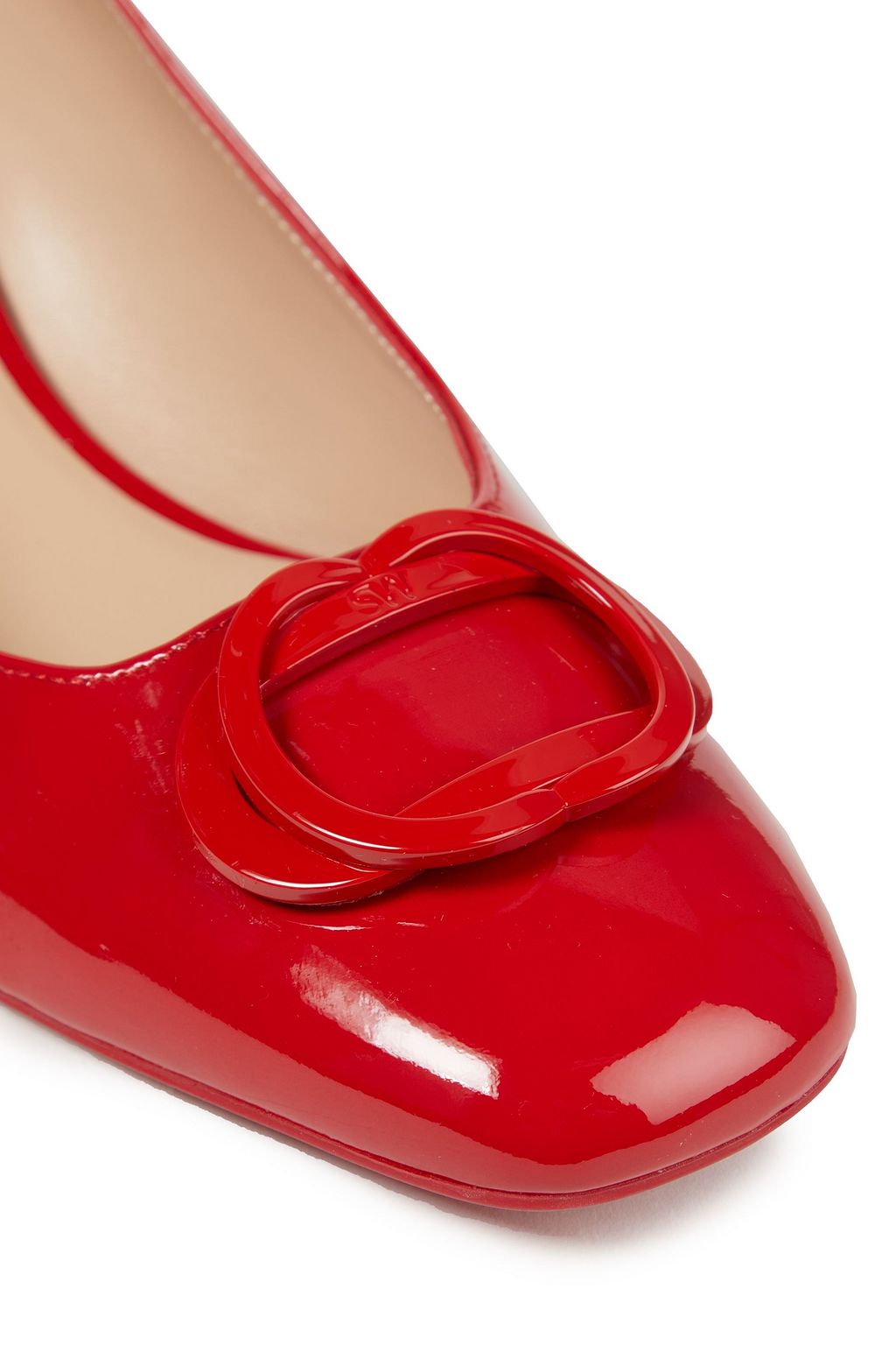 STUART WEITZMAN Anicia 60 embellished patent-leather pumps