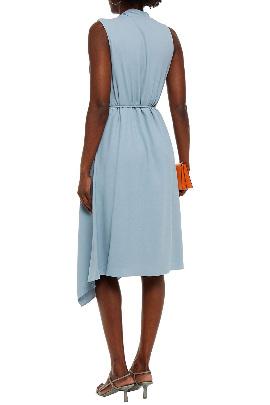 THEORY Rosina wrap-effect crepe midi dress
