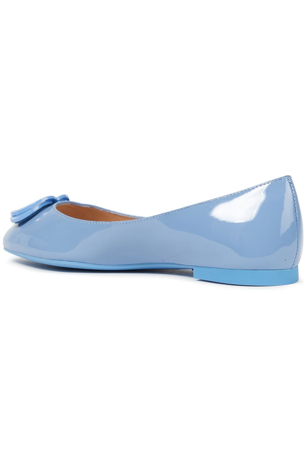 STUART WEITZMAN Adeliza embellished patent-leather ballet flats