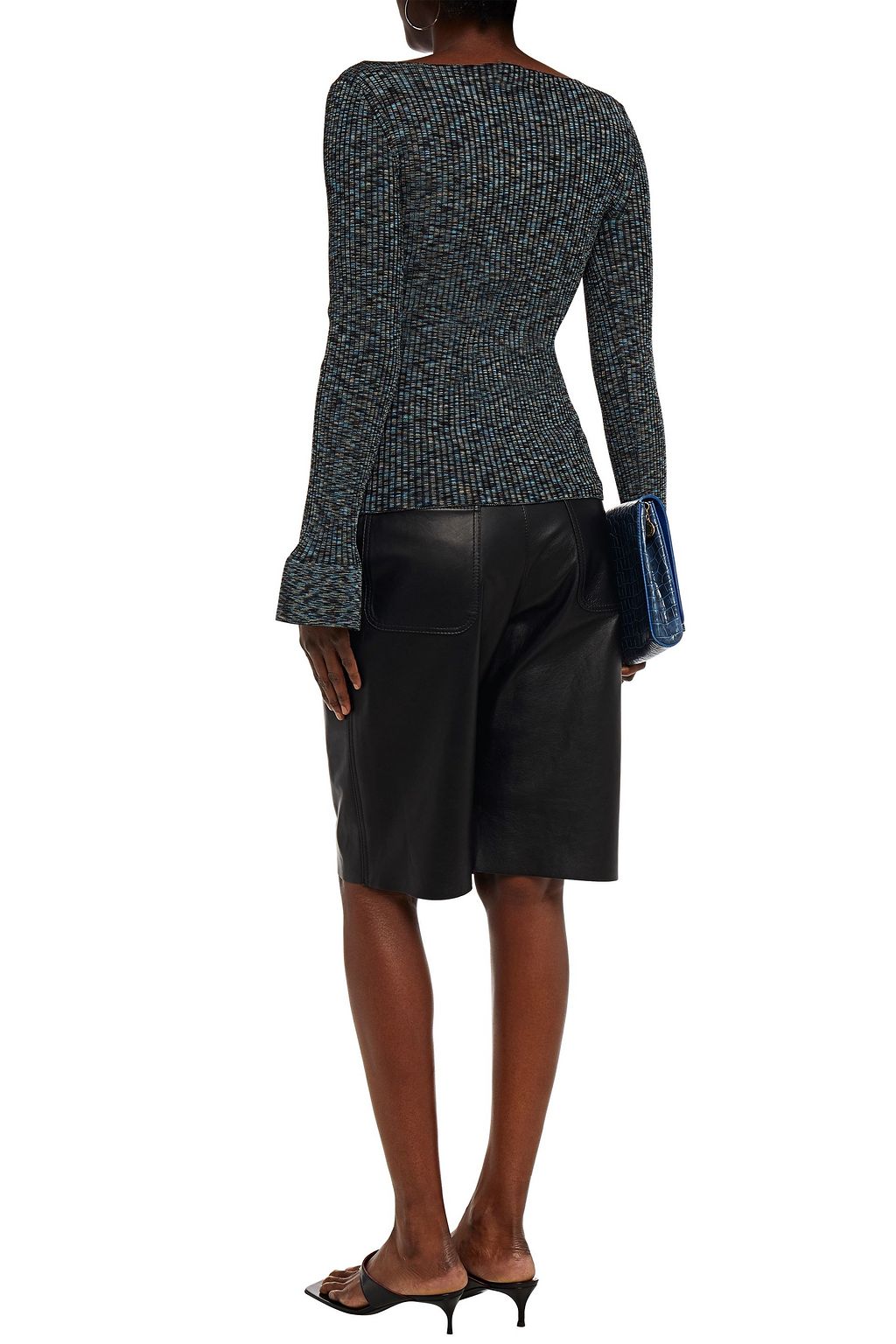THEORY Marled ribbed-knit sweater