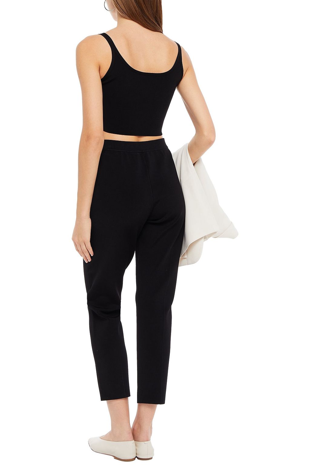 THEORY Cropped jersey top