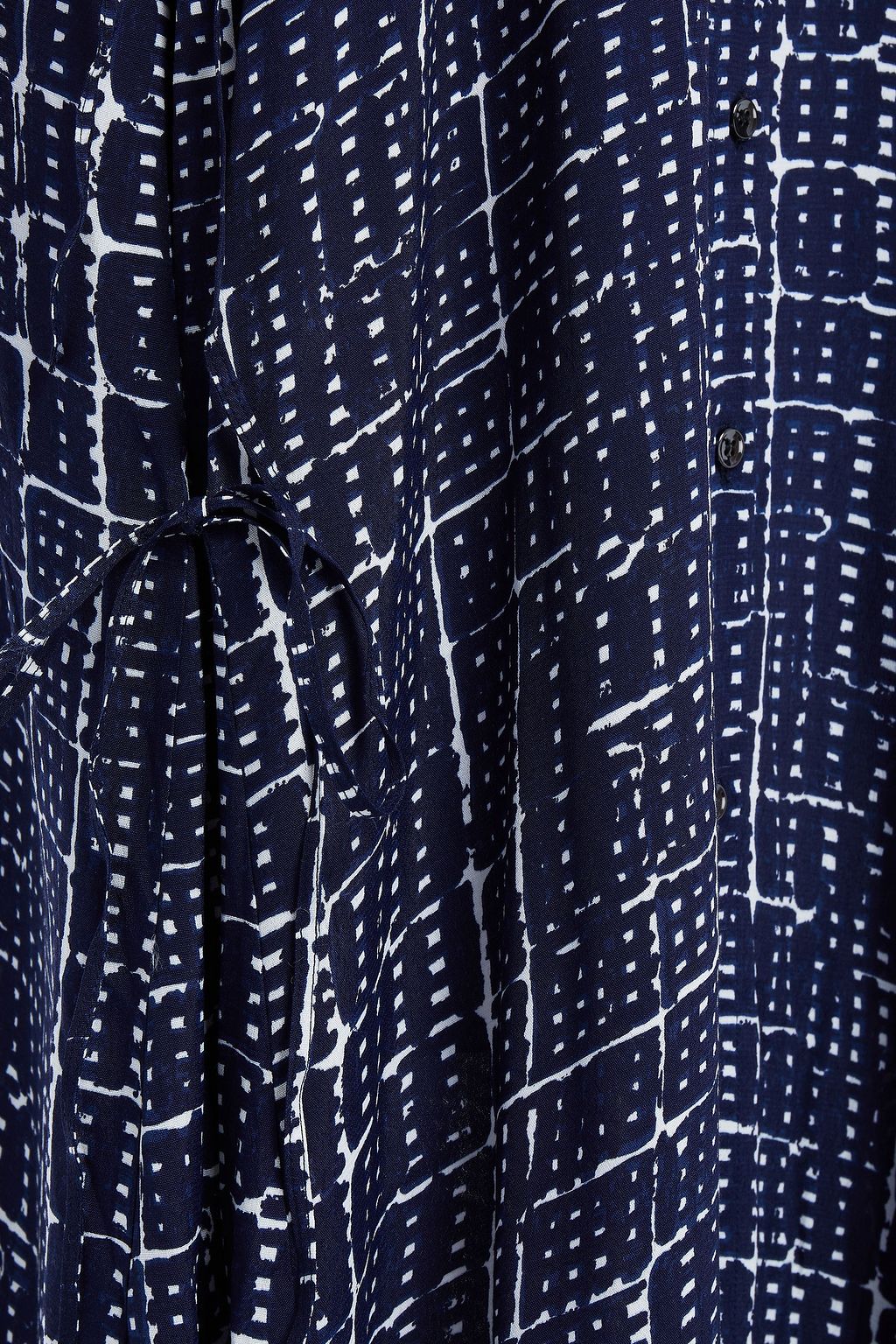 ROSETTA GETTY Printed crepe maxi shirt dress